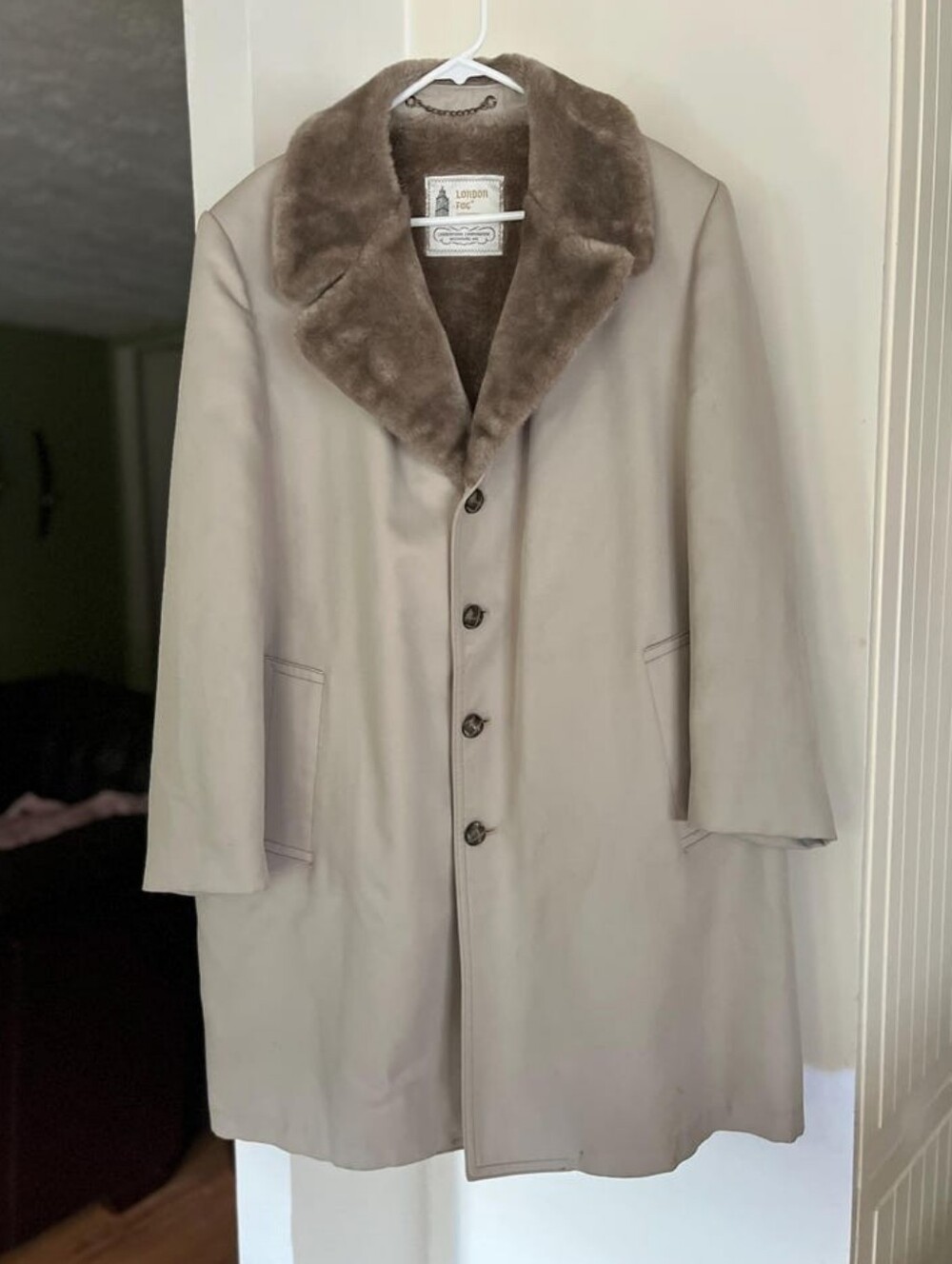 Vintage London Fog Brown Shearling Coat Jacket